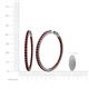 4 - Carisa 7.22 ctw (2.70 mm) Inside Outside Round Red Garnet Eternity Hoop Earrings 