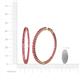 4 - Carisa 7.22 ctw (2.70 mm) Inside Outside Round Rhodolite Garnet Eternity Hoop Earrings 