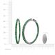 4 - Carisa 4.73 ctw (2.70 mm) Inside Outside Round Emerald Eternity Hoop Earrings 