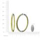4 - Carisa 6.79 ctw (2.70 mm) Inside Outside Round Yellow Sapphire Eternity Hoop Earrings 