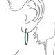 3 - Carisa 6.02 ctw (2.70 mm) Inside Outside Round Blue Diamond Eternity Hoop Earrings 