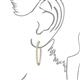 3 - Carisa 6.45 ctw (2.70 mm) Inside Outside Round White Sapphire Eternity Hoop Earrings 