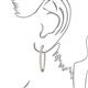 3 - Carisa 6.45 ctw (2.70 mm) Inside Outside Round White Sapphire Eternity Hoop Earrings 