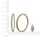 4 - Carisa 6.02 ctw (2.70 mm) Inside Outside Round Lab Grown Diamond Eternity Hoop Earrings 