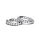 2 - Carisa 11.84 ctw (4.50 mm) Inside Outside Round Lab Created White Sapphire Eternity Hoop Earrings 