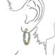 3 - Carisa 11.55 ctw (4.50 mm) Inside Outside Round Aquamarine Eternity Hoop Earrings 