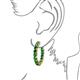 3 - Carisa 10.56 ctw (4.50 mm) Inside Outside Round Lab Created Emerald Eternity Hoop Earrings 