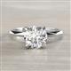 2 - Kiona 1.00 ctw (6.50 mm) GIA Certified Round Natural Diamond (SI/H) Square Edge Shank Solitaire Engagement Ring 