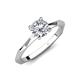 4 - Kiona 1.00 ctw (6.50 mm) GIA Certified Round Natural Diamond (SI/H) Square Edge Shank Solitaire Engagement Ring 