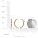 4 - Carisa 0.66 ctw (1.70 mm) Inside Outside Round Pink Sapphire and Lab Grown Diamond Eternity Hoop Earrings 