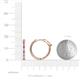 4 - Carisa 0.66 ctw (1.70 mm) Inside Outside Round Pink Sapphire and Lab Grown Diamond Eternity Hoop Earrings 