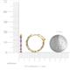 4 - Carisa 0.58 ctw (1.70 mm) Inside Outside Round Amethyst and Lab Grown Diamond Eternity Hoop Earrings 
