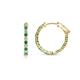 1 - Carisa 0.58 ctw (1.70 mm) Inside Outside Round Emerald and Lab Grown Diamond Eternity Hoop Earrings 