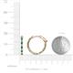 4 - Carisa 0.58 ctw (1.70 mm) Inside Outside Round Emerald and Lab Grown Diamond Eternity Hoop Earrings 