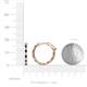 4 - Carisa 0.66 ctw (1.70 mm) Inside Outside Round Black Diamond and Lab Grown Diamond Eternity Hoop Earrings 