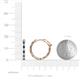 4 - Carisa 0.64 ctw (1.70 mm) Inside Outside Round Blue Diamond and Lab Grown Diamond Eternity Hoop Earrings 