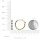 4 - Carisa 0.66 ctw (1.70 mm) Inside Outside Round Blue Sapphire and Natural Diamond Eternity Hoop Earrings 