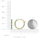 4 - Carisa 0.58 ctw (1.70 mm) Inside Outside Round Emerald and Natural Diamond Eternity Hoop Earrings 