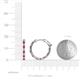 4 - Carisa 0.66 ctw (1.70 mm) Inside Outside Round Ruby and Natural Diamond Eternity Hoop Earrings 