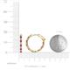 4 - Carisa 0.66 ctw (1.70 mm) Inside Outside Round Ruby and Natural Diamond Eternity Hoop Earrings 