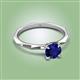 2 - Kiona 1.15 ctw (6.00 mm) Round Blue Sapphire Square Edge Shank Solitaire Engagement Ring 