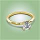 3 - Kiona 1.00 ctw (6.50 mm) IGI Certified Round Lab Grown Diamond (VS1/F) Square Edge Shank Solitaire Engagement Ring 