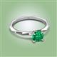 2 - Kiona 0.72 ctw (6.00 mm) Round Emerald Square Edge Shank Solitaire Engagement Ring 