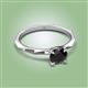 2 - Kiona 1.00 ctw (6.50 mm) Round Black Diamond Square Edge Shank Solitaire Engagement Ring 