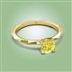 2 - Kiona 0.80 ctw (6.50 mm) Round Yellow Diamond Square Edge Shank Solitaire Engagement Ring 