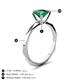 4 - Kiona 0.72 ctw (6.00 mm) Round Emerald Square Edge Shank Solitaire Engagement Ring 
