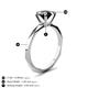 4 - Kiona 1.00 ctw (6.50 mm) Round Black Diamond Square Edge Shank Solitaire Engagement Ring 