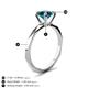 4 - Kiona 0.80 ctw (6.50 mm) Round Blue Diamond Square Edge Shank Solitaire Engagement Ring 