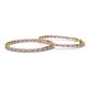 2 - Carisa 2.10 ctw (1.80 mm) Inside Outside Round Pink Tourmaline and Natural Diamond Eternity Hoop Earrings 