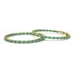 2 - Carisa 2.10 ctw (1.80 mm) Inside Outside Round Emerald and Natural Diamond Eternity Hoop Earrings 