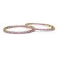 2 - Carisa 2.56 ctw (1.80 mm) Inside Outside Round Pink Sapphire and Natural Diamond Eternity Hoop Earrings 