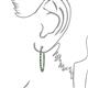 3 - Carisa 2.56 ctw (1.80 mm) Inside Outside Round Green Garnet and Natural Diamond Eternity Hoop Earrings 
