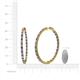4 - Carisa 2.10 ctw (1.80 mm) Inside Outside Round Iolite and Natural Diamond Eternity Hoop Earrings 