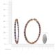 4 - Carisa 2.10 ctw (1.80 mm) Inside Outside Round Iolite and Lab Grown Diamond Eternity Hoop Earrings 