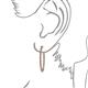 3 - Carisa 2.56 ctw (1.80 mm) Inside Outside Round Rhodolite Garnet and Lab Grown Diamond Eternity Hoop Earrings 