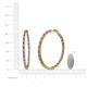 4 - Carisa 2.56 ctw (1.80 mm) Inside Outside Round Rhodolite Garnet and Lab Grown Diamond Eternity Hoop Earrings 