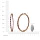 4 - Carisa 2.56 ctw (1.80 mm) Inside Outside Round Rhodolite Garnet and Lab Grown Diamond Eternity Hoop Earrings 
