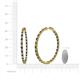 4 - Carisa 2.56 ctw (1.80 mm) Inside Outside Round Black Diamond and Lab Grown Diamond Eternity Hoop Earrings 