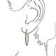3 - Carisa 2.50 ctw (1.80 mm) Inside Outside Round Smoky Quartz and Lab Grown Diamond Eternity Hoop Earrings 