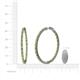 4 - Carisa 2.56 ctw (1.80 mm) Inside Outside Round Peridot and Natural Diamond Eternity Hoop Earrings 