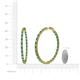 4 - Carisa 2.10 ctw (1.80 mm) Inside Outside Round Emerald and Natural Diamond Eternity Hoop Earrings 