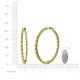 4 - Carisa 2.50 ctw (1.80 mm) Inside Outside Round Yellow Sapphire and Natural Diamond Eternity Hoop Earrings 