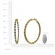 4 - Carisa 2.50 ctw (1.80 mm) Inside Outside Round Smoky Quartz and Natural Diamond Eternity Hoop Earrings 