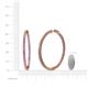 4 - Carisa 2.56 ctw (1.80 mm) Inside Outside Round Pink Sapphire and Lab Grown Diamond Eternity Hoop Earrings 