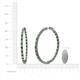 4 - Carisa 2.56 ctw (1.80 mm) Inside Outside Round Green Garnet and Lab Grown Diamond Eternity Hoop Earrings 