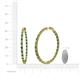 4 - Carisa 2.56 ctw (1.80 mm) Inside Outside Round Green Garnet and Lab Grown Diamond Eternity Hoop Earrings 